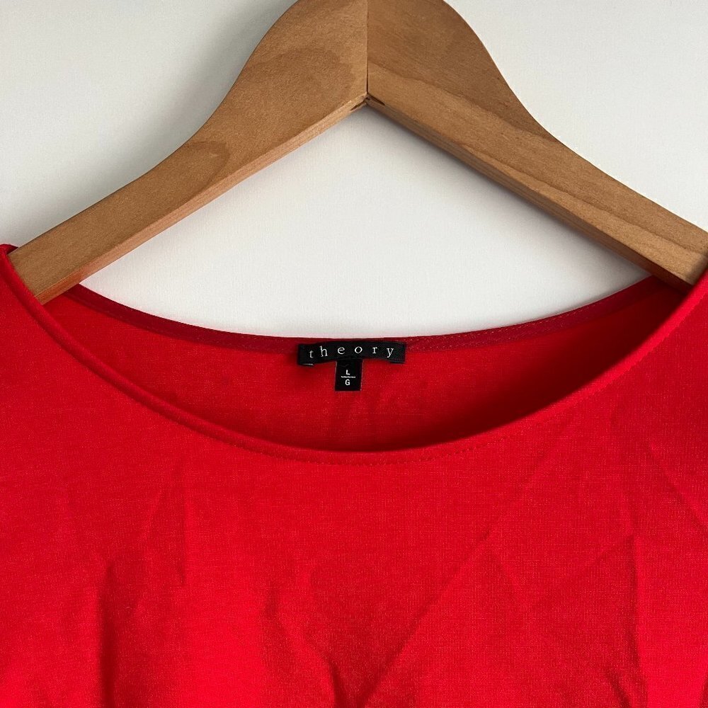 Theory | Kalion Midi Red Dress - Picture 3 of 6